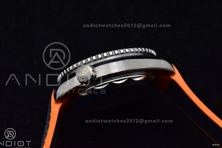 on Planet V2 Ocean Gray Super 1:1 43.5mm Dial VSF Nylon Clone Edition SS Orange Black Strap A8900 Best Bezel 1117